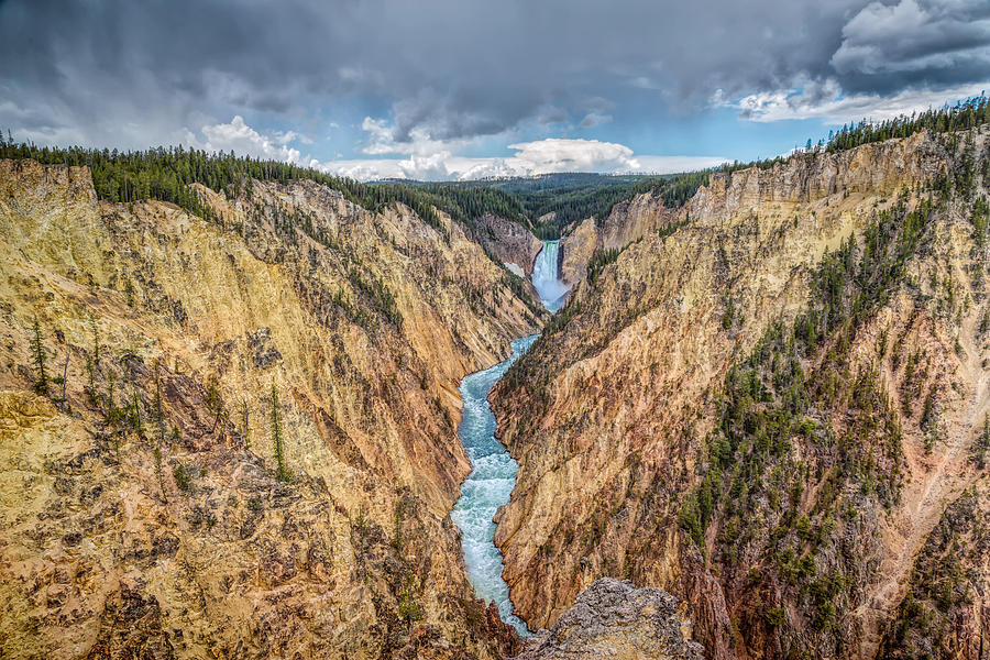 Upper Grand Canyon of the Yellowstone Photograph by John M Bailey