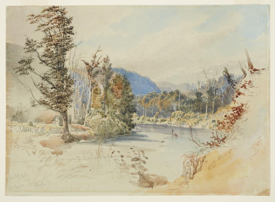 Upper Hutt Valley, November 1868, by Nicholas Chevalier Painting by Celestial Images