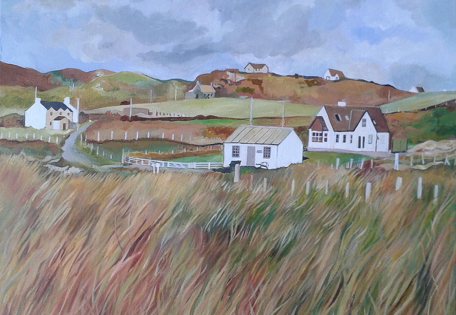 Colonsay Painting - Upper kilchattan from Port Mor, Isle of Colonsay by Rosalind Jewell