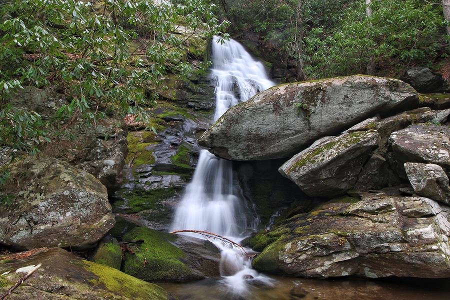 Upper Little Lost Cove Falls - North Carolina Waterfall Photograph by Chris Berrier