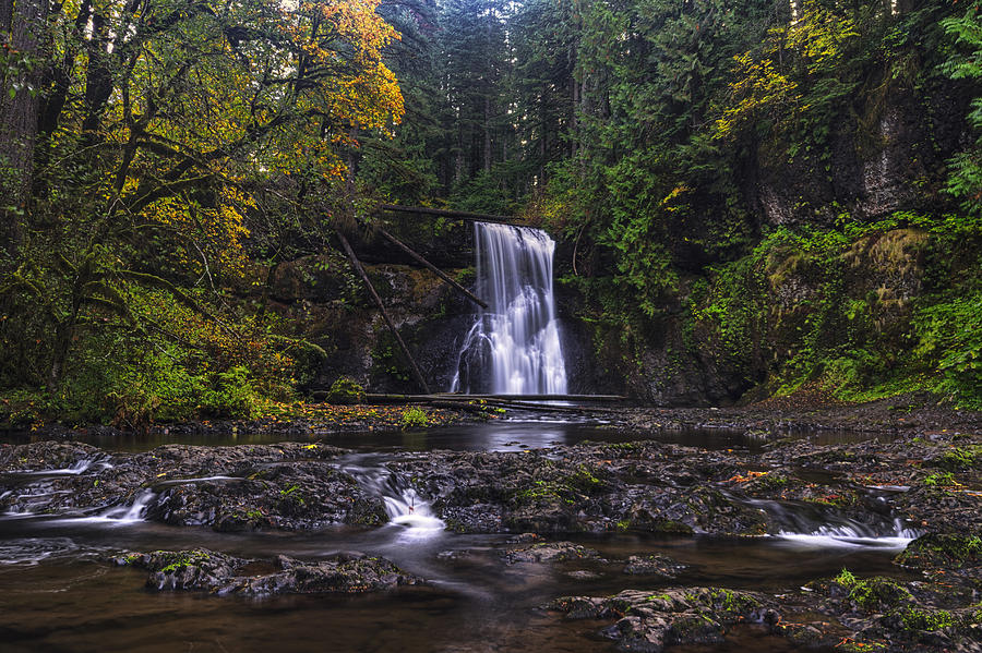 Fall Photograph - Upper North Falls by Mark Kiver