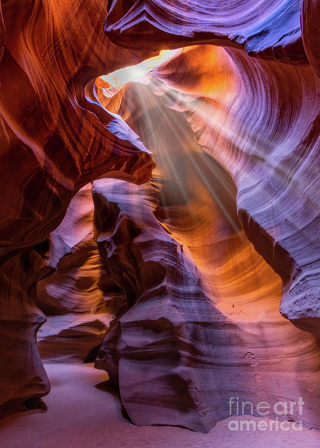 Upper Slot Canyon Sunrays Photograph by Jerry Fornarotto