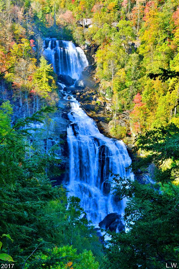 Upper Whitewater Fall North Carolina Vertical Photograph by Lisa Wooten