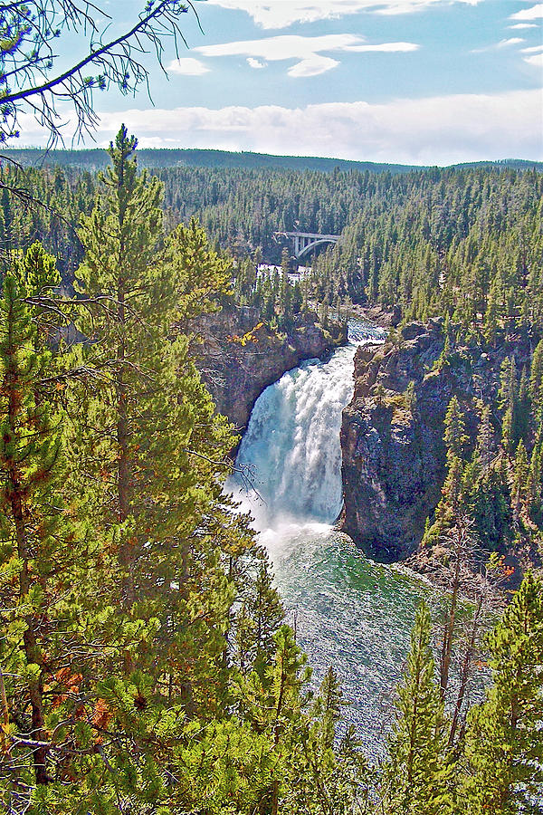 Upper Yellowstone Falls in Yellowstone National Park, Wyoming  Photograph by Ruth Hager