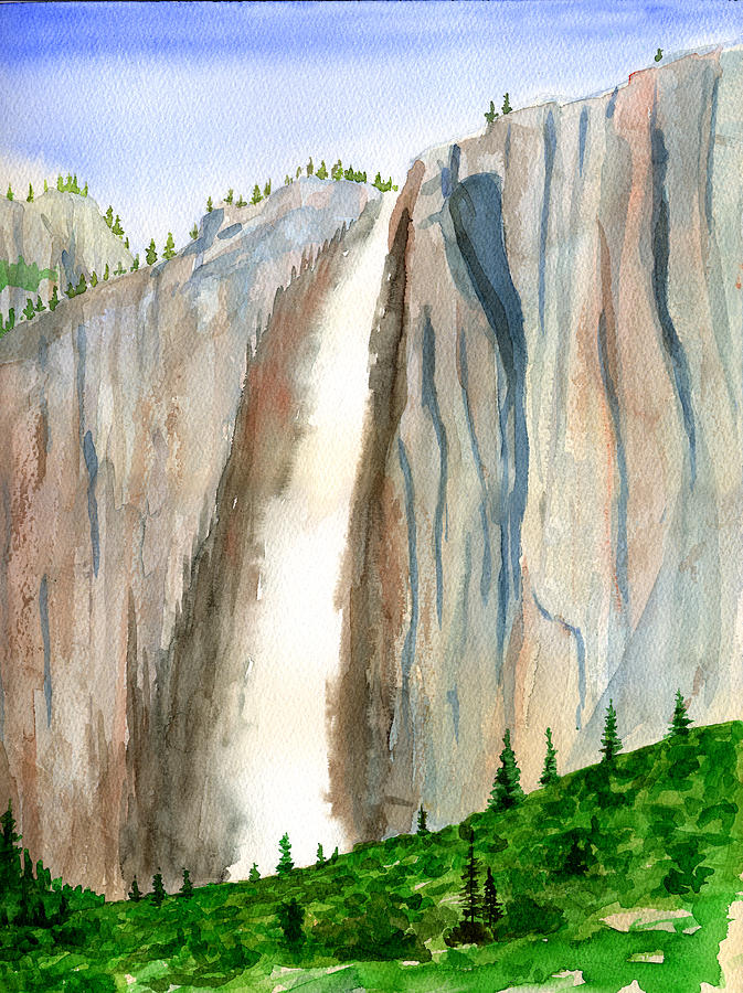 Upper Yosemite Falls Painting by Douglas Castleman
