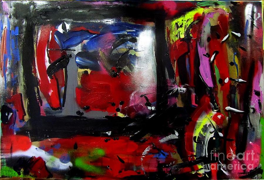Abstract Painting - Uprising by David Abse
