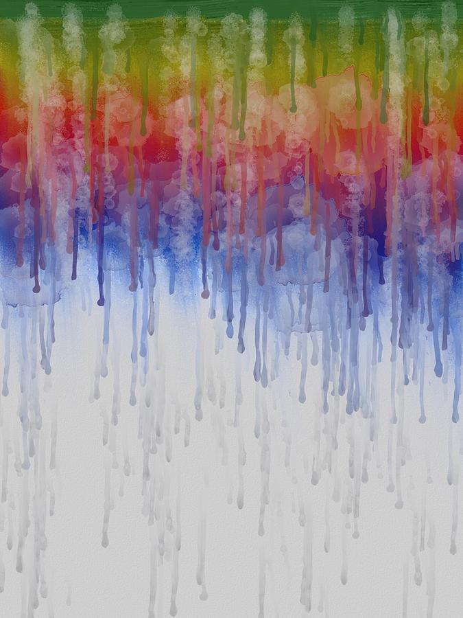 Upside down bubbling colors Digital Art by April Cook