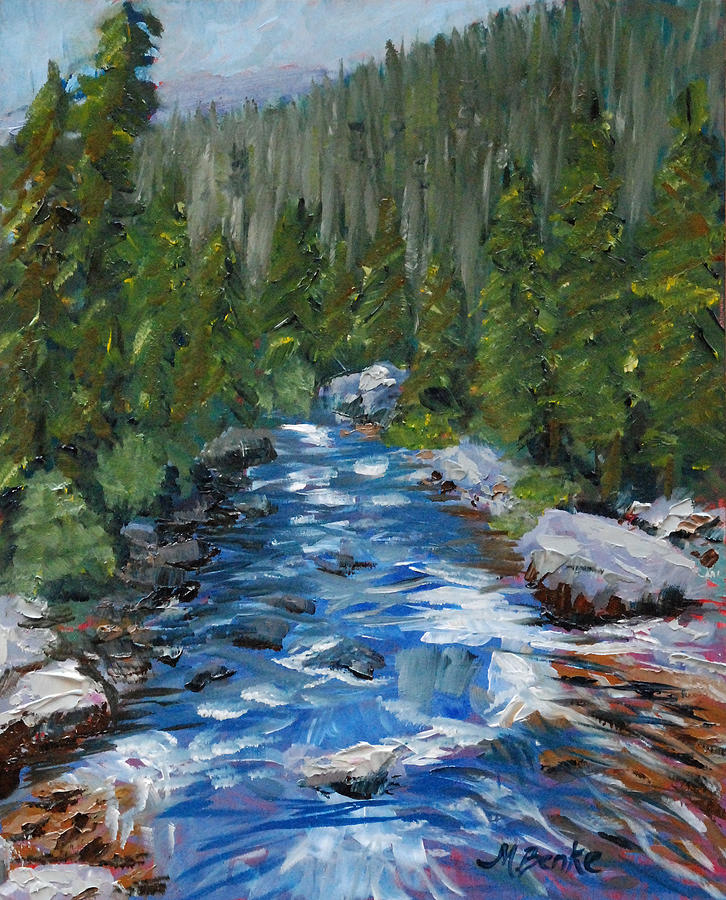 Upstream or Downstream Painting by Mary Benke