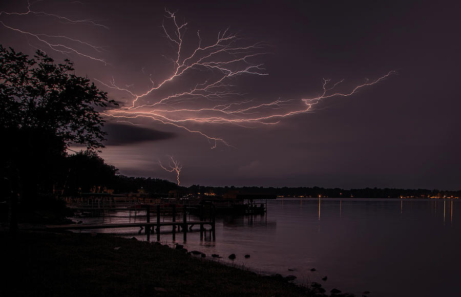 Upward Lightning Photograph by John Crothers
