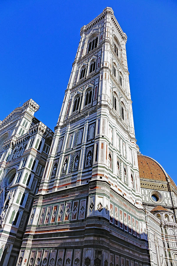 Upward View Of Part Of The Florence Cathedral In Florence Italy Photograph by Rick Rosenshein