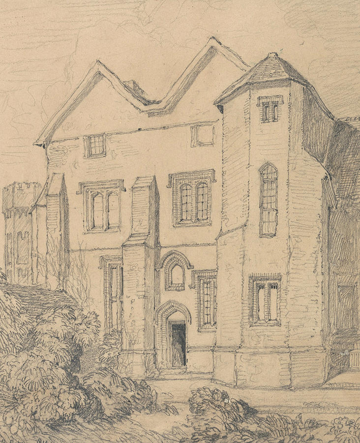 Upwell Rectory, Norfolk Drawing by John Sell Cotman