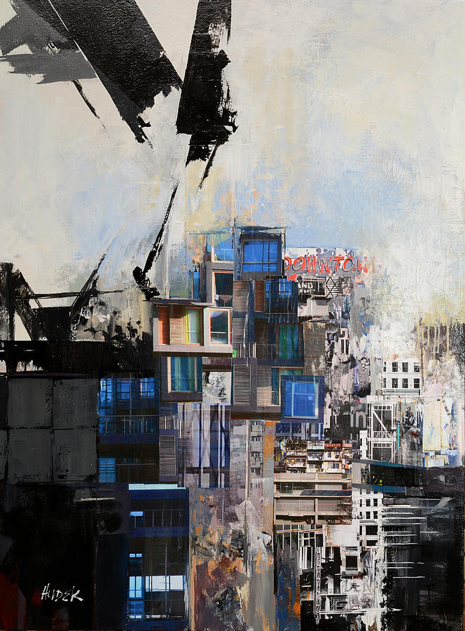 Urban Abstract Painting by James Hudek - Pixels
