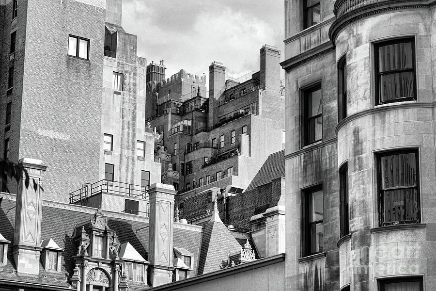 Urban Architecture NYC Black White  Photograph by Chuck Kuhn