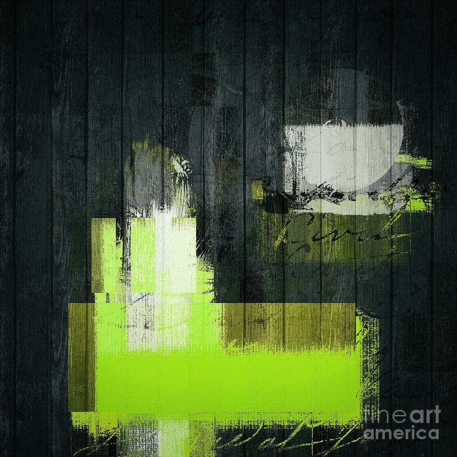 Abstract Digital Art - Urban Artan - s0112 - green by Variance Collections