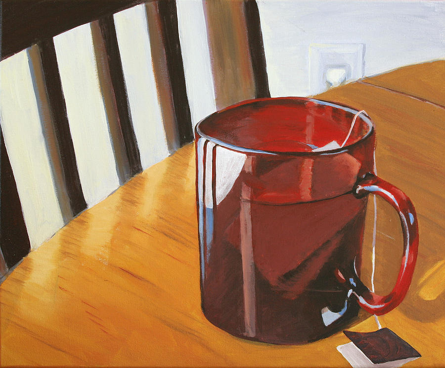 Urban Cafe Sun and Tea Painting by Trina Teele