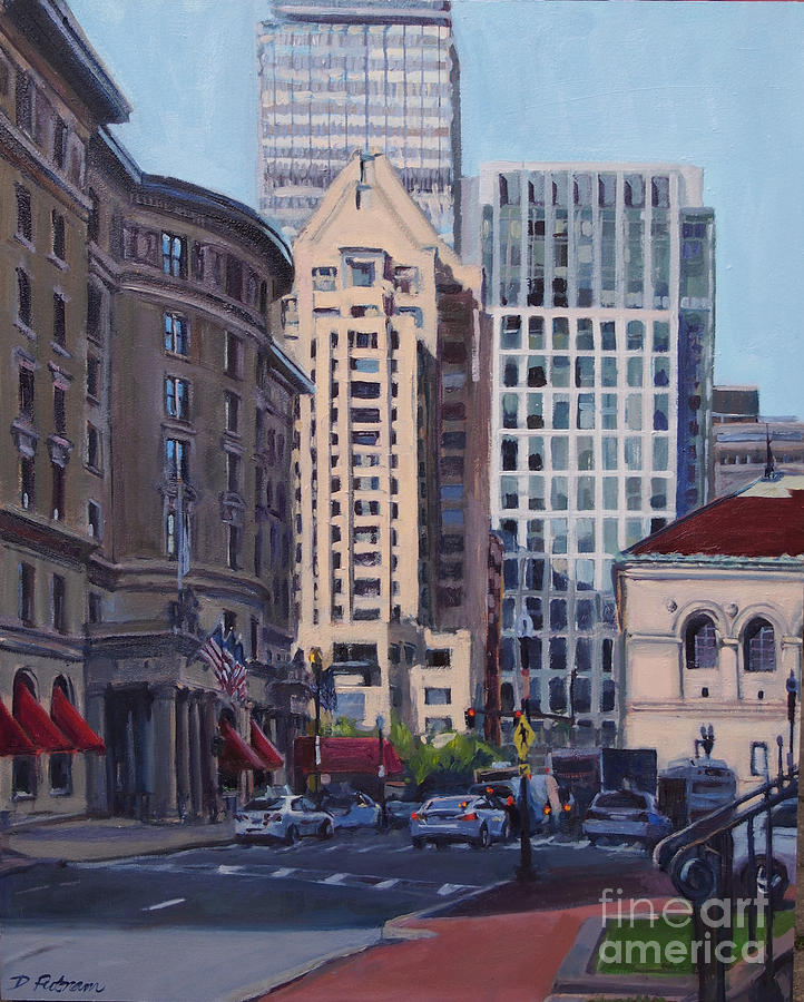 Urban Canyon - Saint James Street, Boston Painting by Deb Putnam