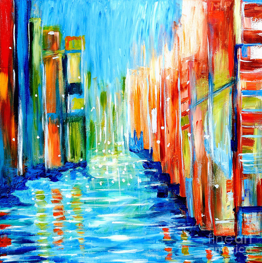 Urban City View Painting by Art by Danielle