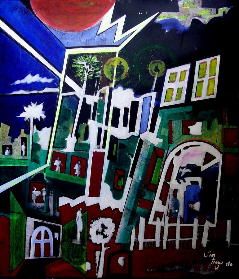 Urban Compositions Painting by Adalardo Nunciato  Santiago