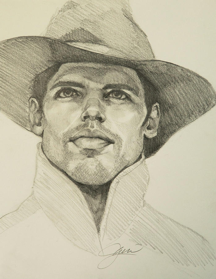 Urban Cowboy Drawing by Jani Freimann
