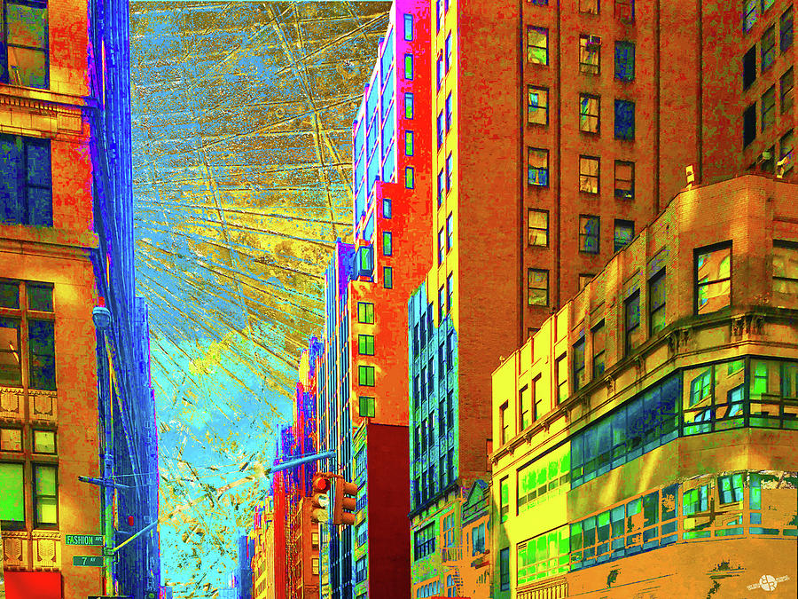 Abstract Mixed Media - Urban Hope New York City Street by Tony Rubino