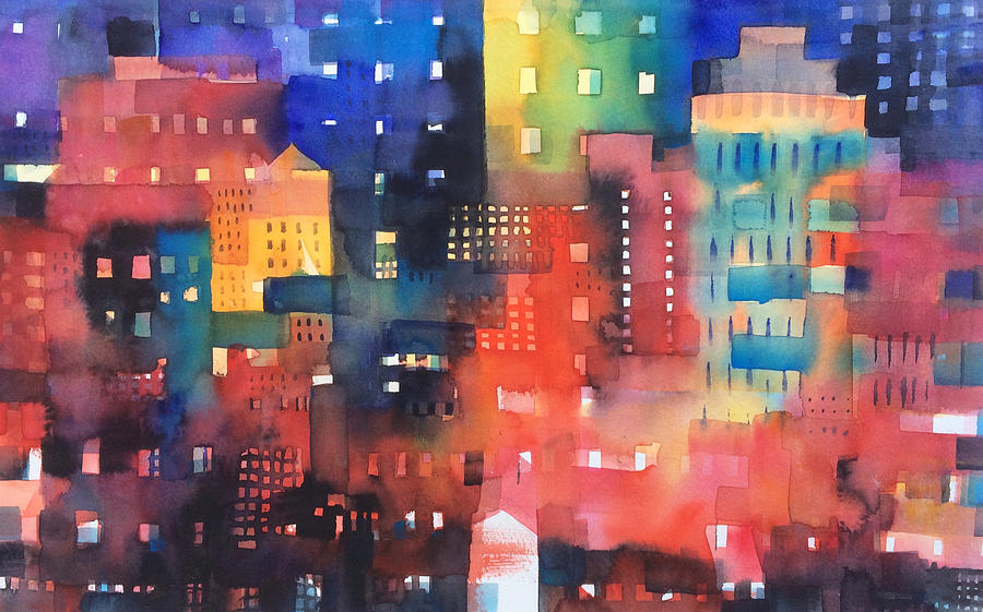 Cityscape Painting - urban landscape 8 - Shadows and lights by Alessandro Andreuccetti