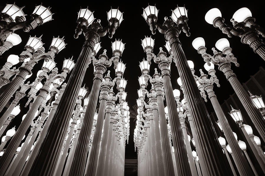 Urban Lights black and white Photograph by Brian Knott Photography
