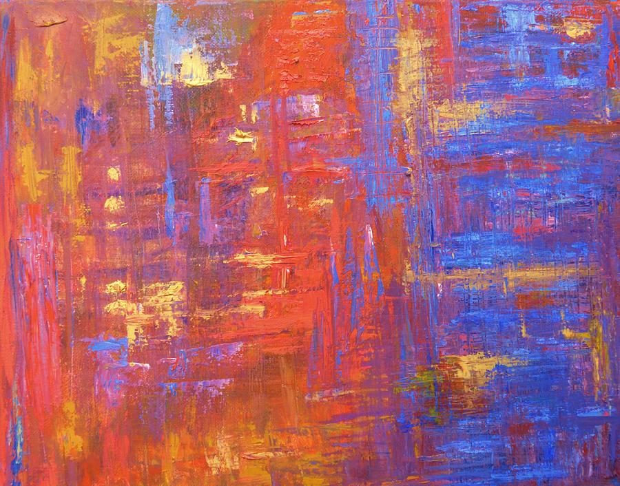 Abstract Painting - Urban Lights by Marla McPherson