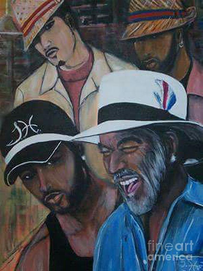 Urban Men Hat series Painting by Tyrone Hart