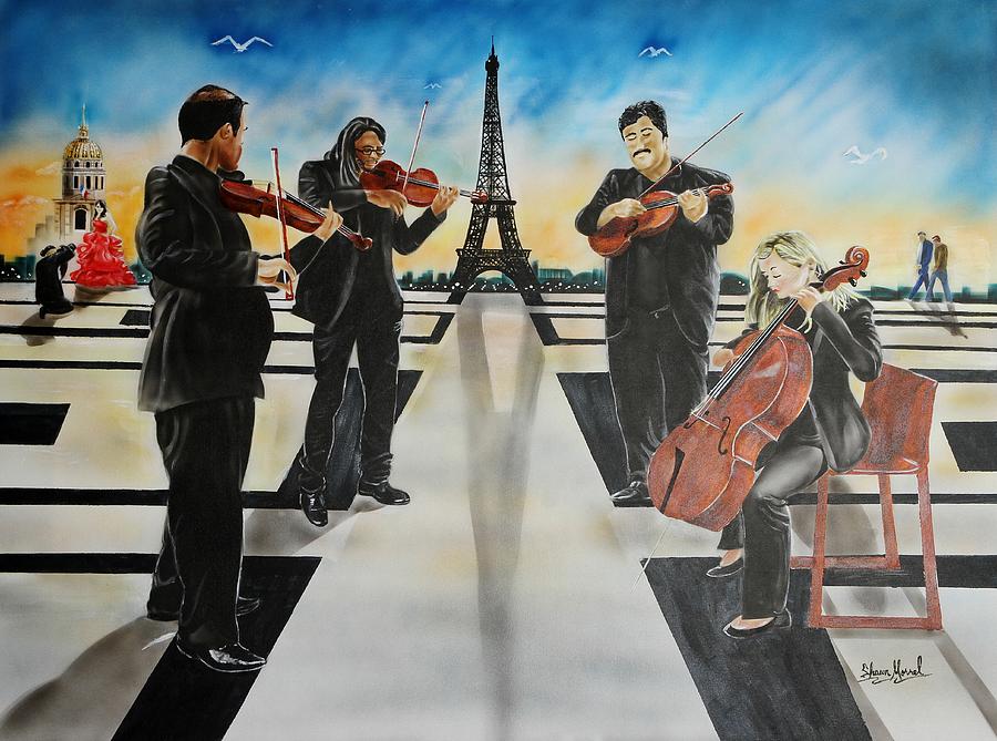 Paris Painting - Urban Moment #9- City of Lights by Shawn Morrel