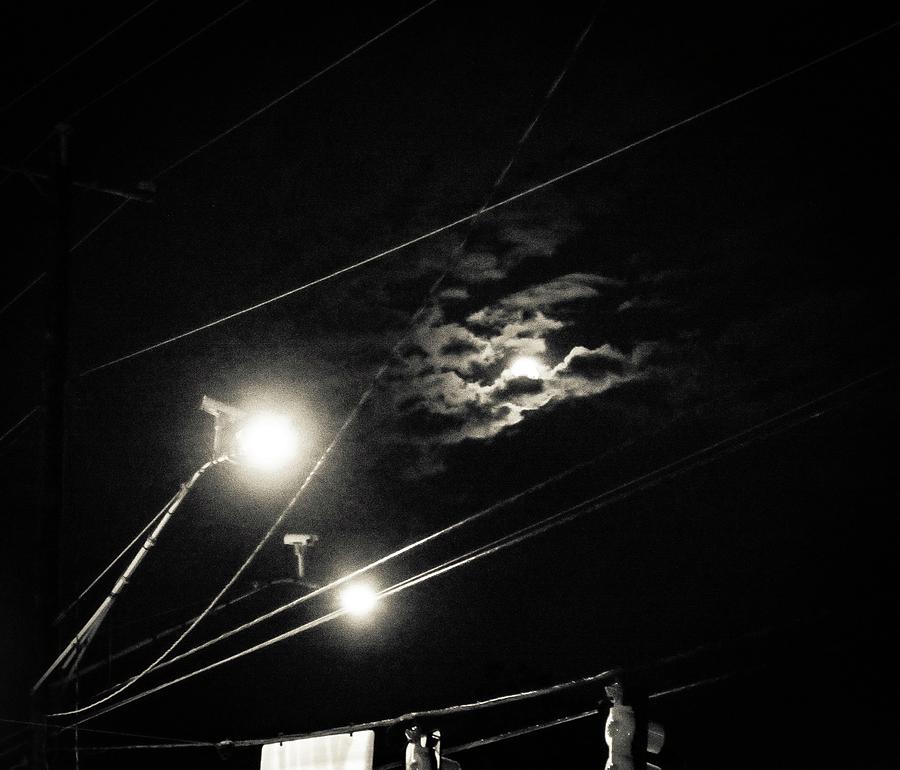 Urban Moon #1 Photograph by Angela Weddle