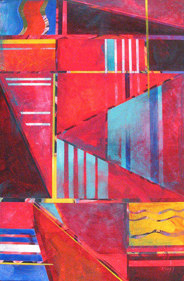 Urban Red Painting by Rollin Kocsis