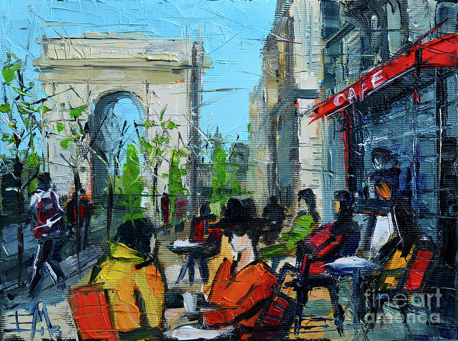 Champs Elysees Painting - Urban Story - Champs Elysees by Mona Edulesco Champs Elysees Painting - Urban Story - Champs Elysees by Mona Edulesco