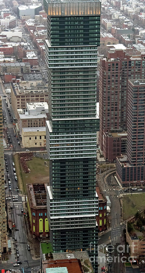URL Harborside Tower 1 Building Aerial Photo - Jersey City Urby Photograph by David Oppenheimer