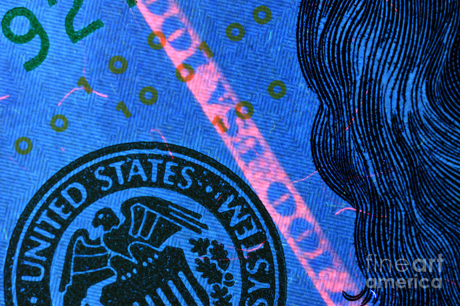 Us 100 Dollar Bill Security Features, 2 Photograph by Ted Kinsman