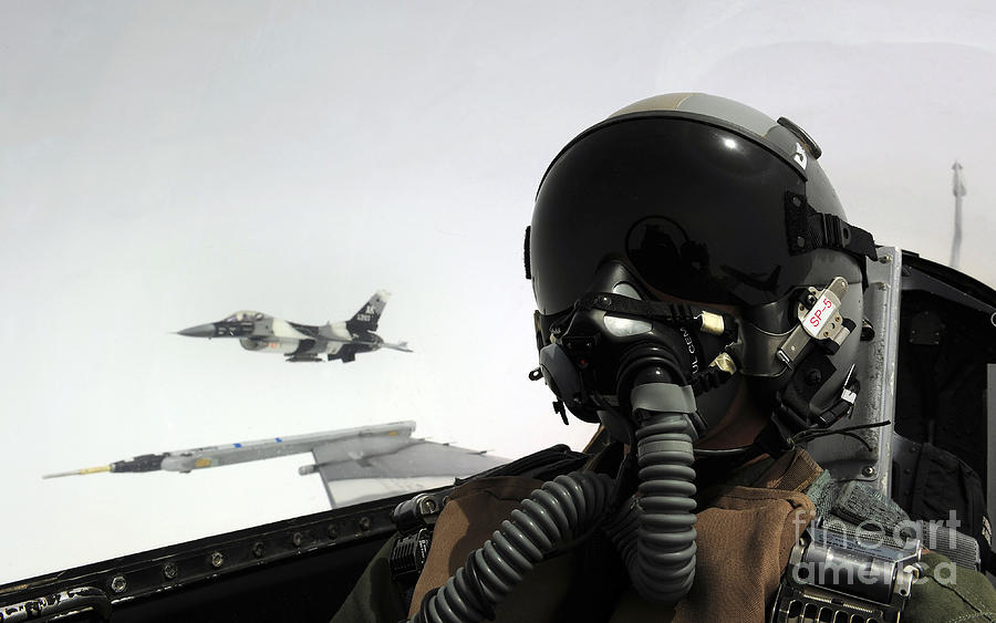 U.s. Air Force Pilot Takes Photograph by Stocktrek Images