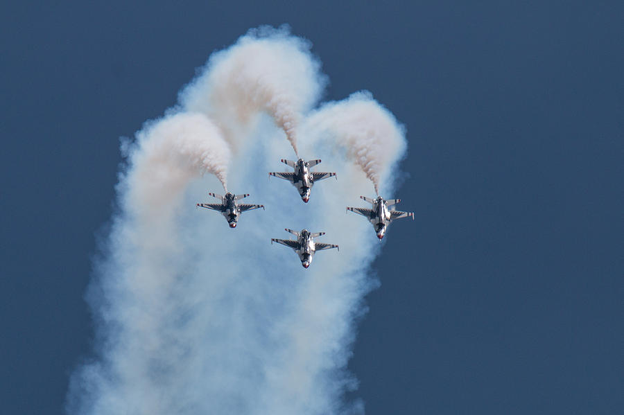 U.S. Air Force Thunderbirds Come Over the Top Photograph by Tony Hake