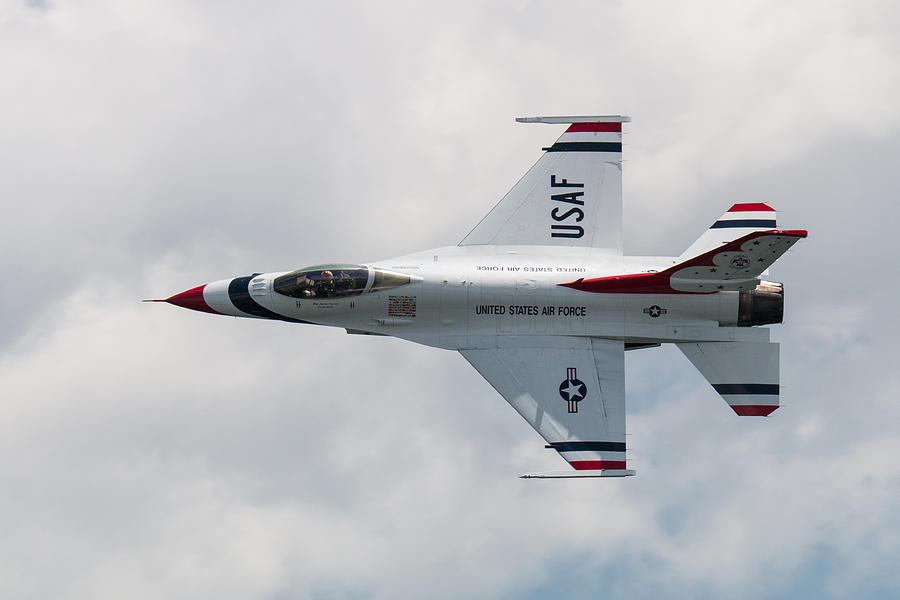 U.S. Air Force Thunderbirds Solo Flyby Photograph by Tony Hake