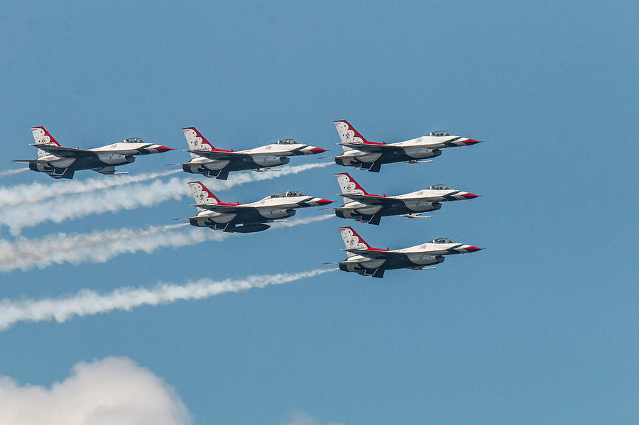 U.S. Air Force Thunderbirds Team Flyby Photograph by Tony Hake