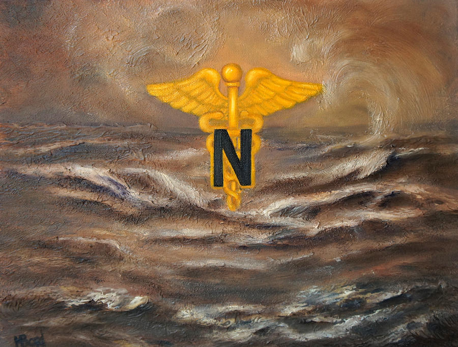 Desert Painting - U.S. Army Nurse Corps Desert Storm by Marlyn Boyd