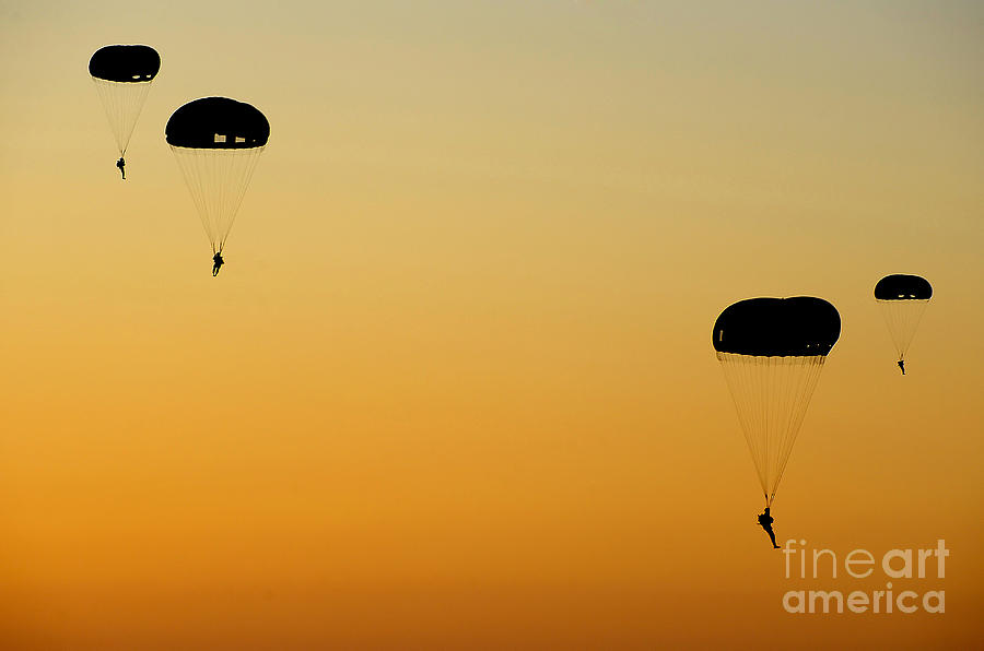 U.s. Army Rangers Parachute Photograph by Stocktrek Images - Pixels