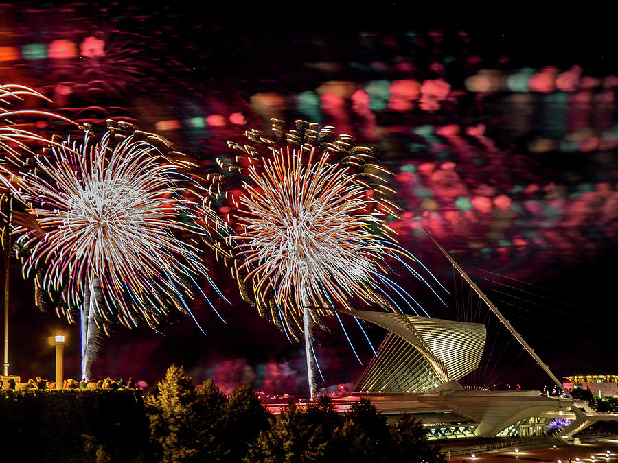 US Bank Fireworks Photograph by Kristine Hinrichs