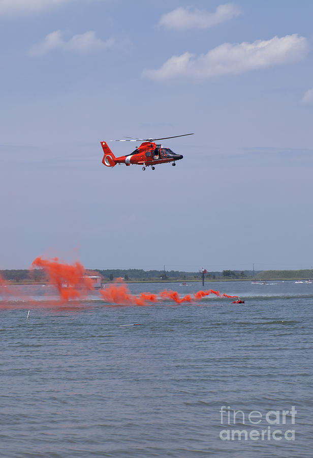 US Coast Guard MH-65-C Dauphin Rescue helicopter Photograph by Anthony Totah