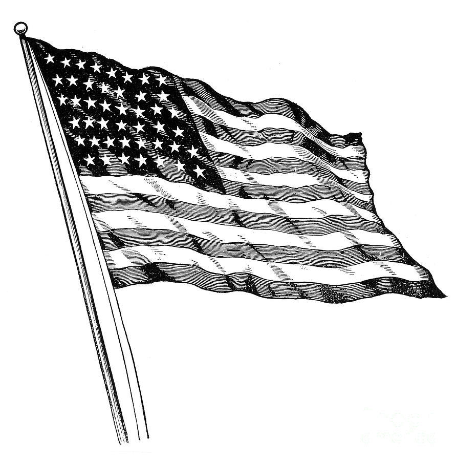 U.S. FLAG, 19th CENTURY Photograph by Granger