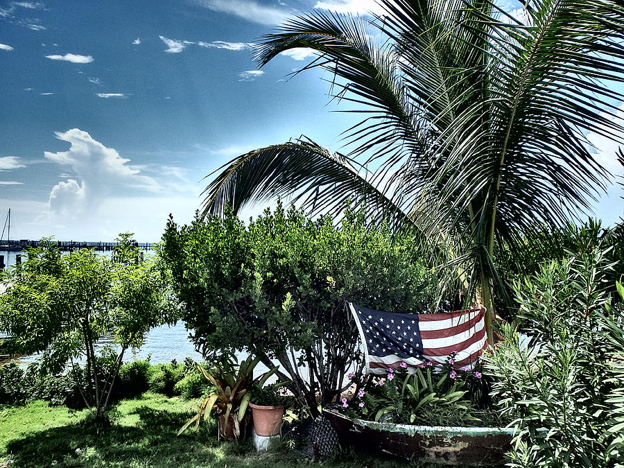 Bahamas Photograph - US Flag in the Abaco Islands, Bahamas by Cindy Ross Bahamas Photograph - US Flag in the Abaco Islands, Bahamas by Cindy Ross