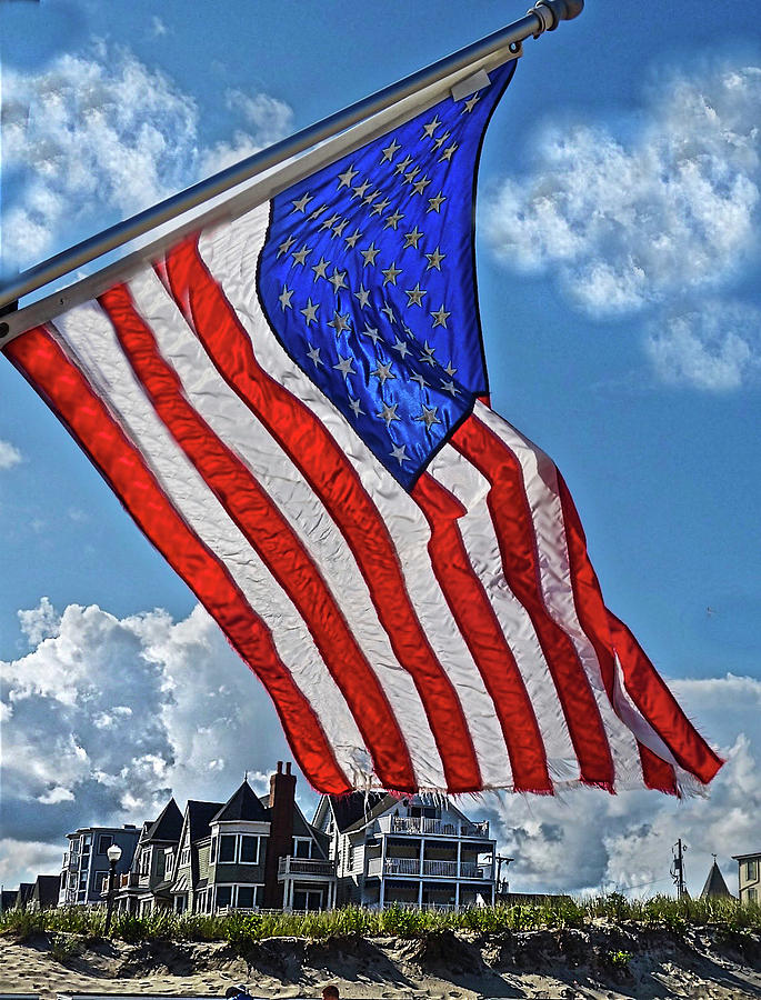 US Flag,Ocean Grove,NJ Flag Photograph by Joan Reese