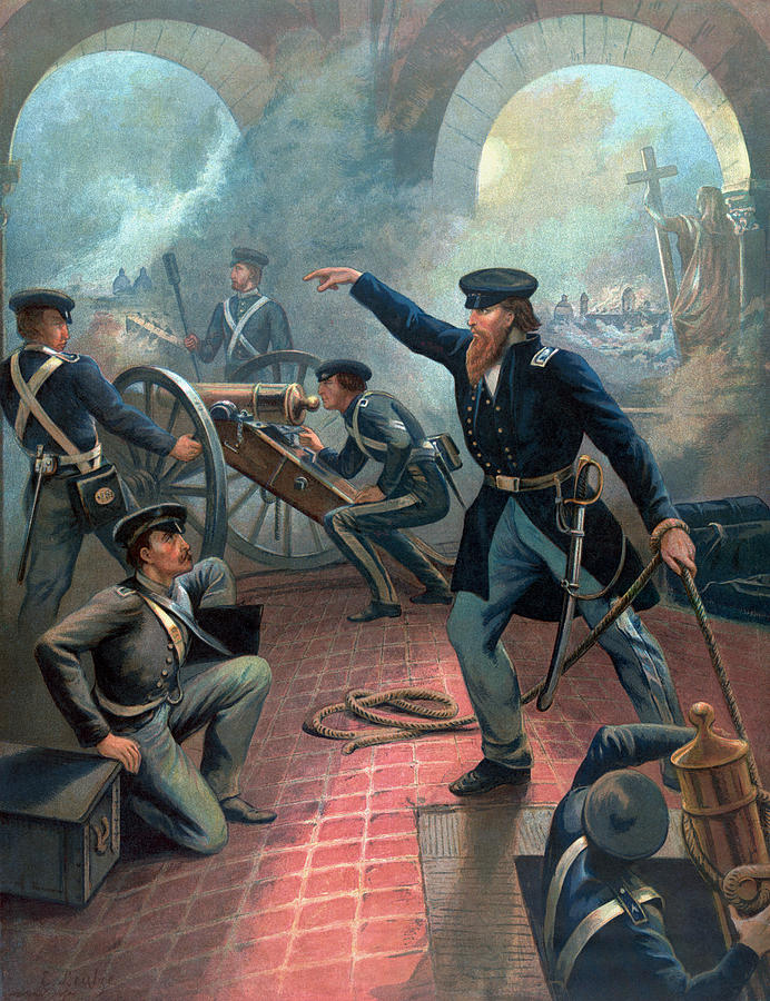 U.S. Grant At The Capture Of The City Of Mexico Painting by War Is Hell Store
