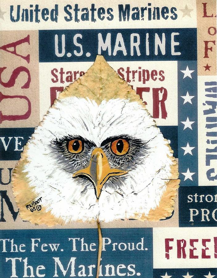 U.S. Marine Eagle Painting by Ralph Root