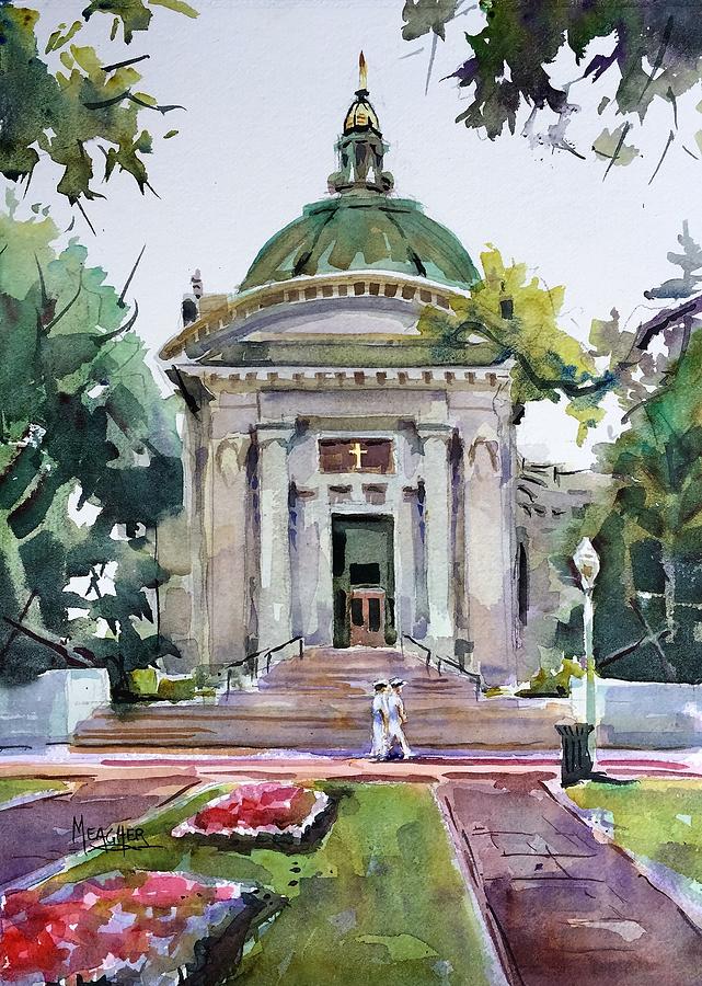 Usna Painting - US Naval Academy Chapel by Spencer Meagher