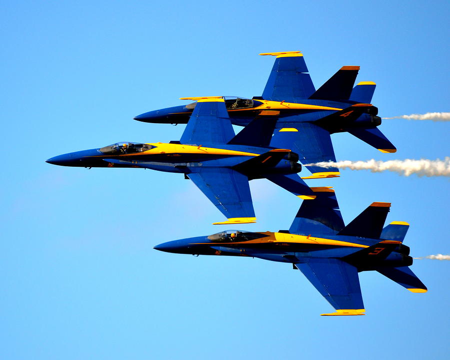 U.S. Navy Blue Angels FA 18 Hornets Photograph by Katy Hawk