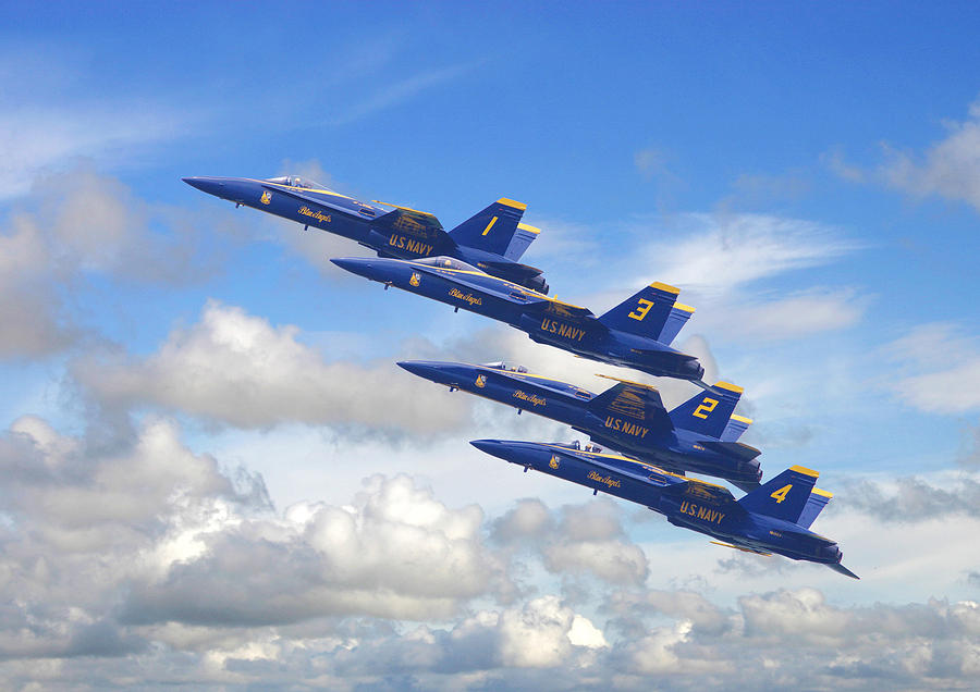 Airplane Photograph - US Navy - Blue Angels by Pat Speirs